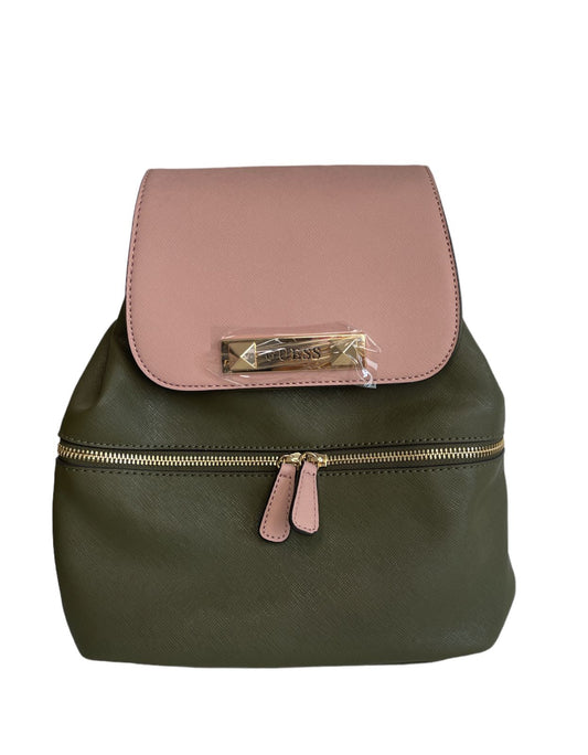 Mochila Guess Verde Militar/Rosa