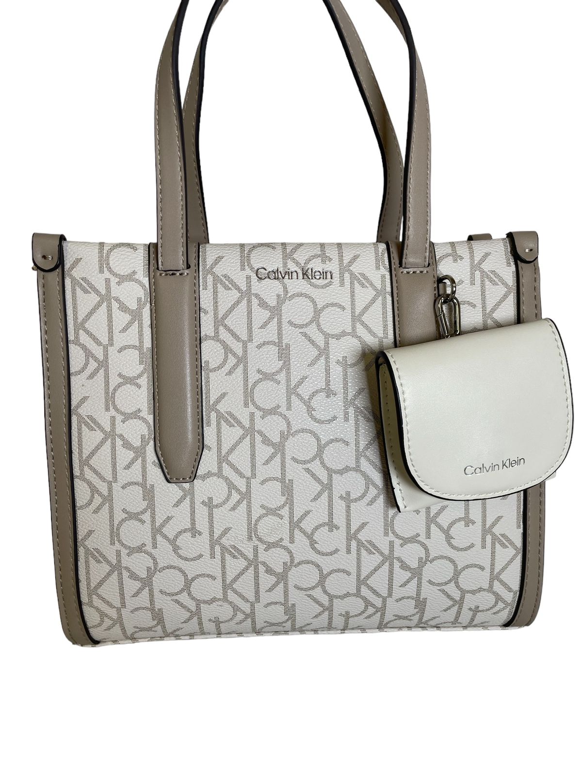 BOLSA GRIS ESTAMPADO CALVIN KLEIN